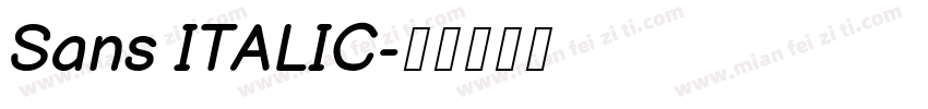 Sans ITALIC字体转换